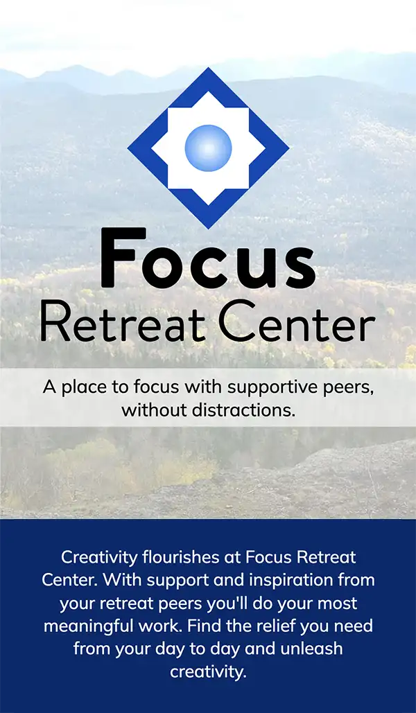 Focus Retreat Center- mobile view homepage